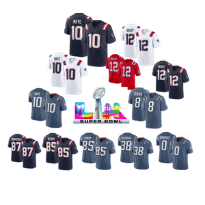 2026 Großhandel Herren Neu England 10 Drake Maye 12 Tom Brady 8 Stefon Diggs Genähte American Football Trikots - Product Image 2