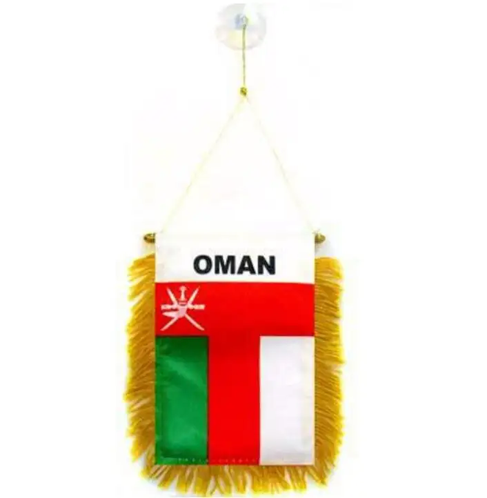 Высококачественный пользовательский мини-баннер Oman 6 ''x 4'' Вымпел 15x10 см мини-баннеры 4x6 дюймов вешалка на присоске