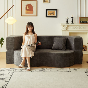 Sofa nén, sofa vải, phòng khách giường đôi gấp đôi hai mục đích, có thể tháo rời và có thể giặt được - Product Image 2
