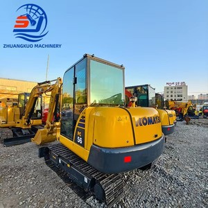 Mini-excavatrice sur chenilles d'occasion PC56 de 5 tonnes, importée du Japon, pour usage agricole, modèle PC56-7, matériel d'occasion - Product Image 3