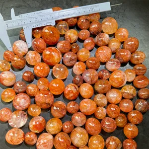 Wholesale Crystals Crafts High Quality Red Fire Quartz Tumbled Stone Natural Rainbow For Gift