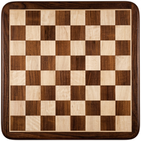 Échiquier plat Coins arrondis Jeu d'échecs en bois Jeu de table Jeu d'échecs plat