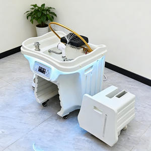 Lujoso Lavacabezas Portátil Moderno con Cascada para Terapia Capilar y Spa, Sin Plomería, Fregadero de Champú Ajustable con Reposapiés, Material ABS - Product Image 5