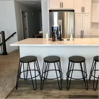 Tabourets de bar modernes empilables, écologiques, pour la maison, la cuisine, l'hôtel, la restauration rapide, avec siège en bois massif et base en acier inoxydable