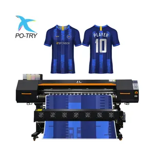 POTRY เรืองแสง CMYK 4720/I3200 1.8m 6 ฟุต 1.9m รูปแบบขนาดใหญ่โพลีเอสเตอร์การถ่ายเทความร้อนเครื่องพิมพ์ระเหิดดิจิตอล