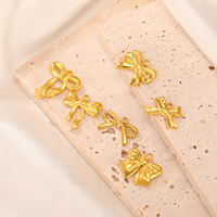 Bowknot breloques en acier inoxydable pour la fabrication de bijoux mignon classique arc pendentifs pour collier boucles d'oreilles bijoux à bricoler soi-même