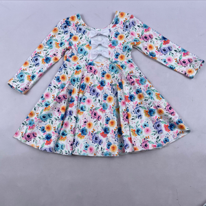 Qingli fille vêtements Plaid petites filles <span class=keywords><strong>robe</strong></span> à manches longues automne <span class=keywords><strong>robe</strong></span> <span class=keywords><strong>3</strong></span> ans à <span class=keywords><strong>4</strong></span> ans jaune plein enfants motif décontracté - Product Image 5