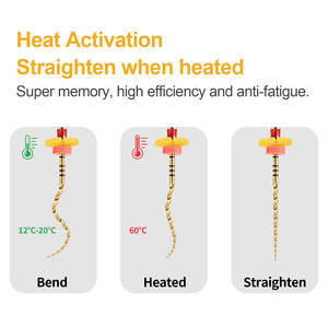 Venta de fábrica, limas de mano Gold Pro, taladros de conducto radicular activados por calor Niti Nano Gold, limas de apertura SX para tratamiento de conducto radicular - Product Image 4