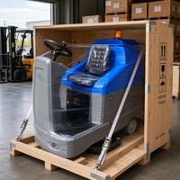 Autolaveuse électrique commerciale robuste à double brosse, largeur 950 mm, inclinaison 30 degrés, pour terminal aéroportuaire