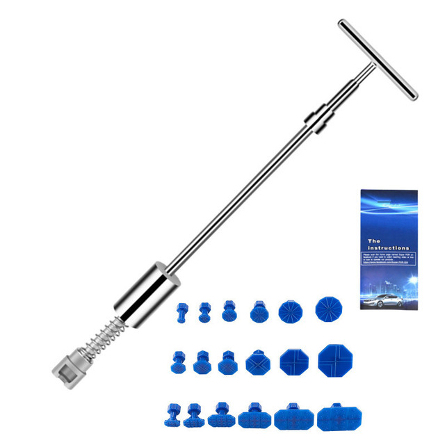 Best Sellers Universal Car Repair Tools Dent Repair Puller and 18 Pieces Blue Plastic Gasket Sheet
