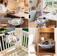 Lit de bureau pour chat pliable et peu encombrant pour l'intérieur, design confortable pour bureaux de jeu