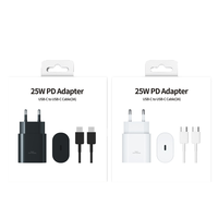 Chargeur PD PPS 25W, prise EU, adaptateur secteur USB-C, charge super rapide 3A, câble USB-C, prise en charge OEM, téléphone portable, écouteurs