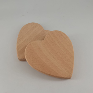 Doğal kayın ahşap kalp kesikler çocuklar ahşap oyuncak aşk kalp - Product Image 5