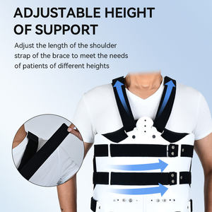 อุปกรณ์พยุงกระดูกสันหลังด้านหลังแบบคงที่ระบายอากาศได้ดีสวมใส่สบายสำหรับโรคกระดูกสันหลังคดและหลังการผ่าตัด - Product Image 5