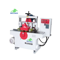 WELLMAX Machines à bois CNC Scie à bois multilame pour la coupe du bois Moteur à broche unique portant des composants de base PLC