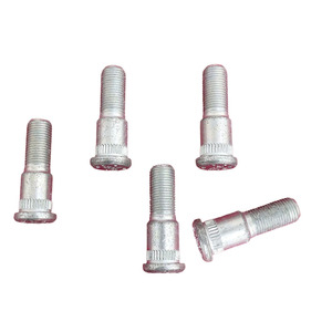 Tùy chỉnh vận chuyển bu lông mạ kẽm Lug Bolt đinh tán và hạt cho fland fl45 Bánh Xe Tải thiết lập thép <span class=keywords><strong>knurl</strong></span> bánh xe <span class=keywords><strong>Stud</strong></span> Bolt - Product Image 1