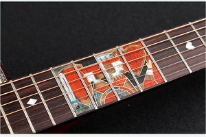 Weifang Rebon 6 corde 41 pollici tutto solido abete rosso & mogano chitarra elettrica acustica con bracciolo - Product Image 2