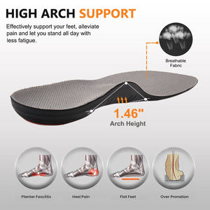 Manufacturer Plantar Fasciitis Flat Feet Pain Relief <b>Soft</b> High Rebound Breathable Arch Support Memory Foam Style Orthotic Insole - Product Image 3