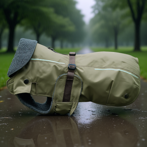 Abrigo para Perro Rouen Shelter, Talla M 52 cm, Color Arena, Ropa Impermeable para Mascotas - Product Image 3