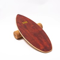 Tabla de equilibrio de estabilidad personalizada al por mayor, tabla de equilibrio para surf con rodillo de corcho, gimnasio, ejercicio, tabla de equilibrio de madera