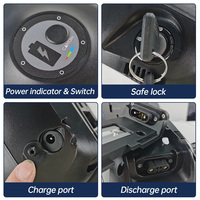 Batterie de vélo électrique haute capacité 21700 50GB Lithium pour tube diagonal 36V-72V 20Ah/45Ah 50A BMS avec chargeur