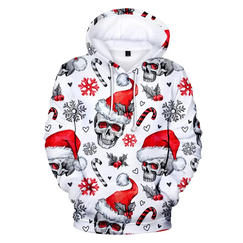 Custom wholesale OEM christmas couple pullover drawstring pocket sweater polyester spandex cropped hoodie men full zip up hoodie