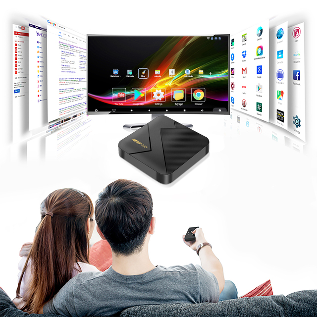 tv box android Online Movie Smart Wifi Set Top Box AU EU US Plug Voice Control 4K