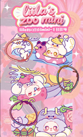Mini-chaîne de téléphone Liila's Zoo, breloque en peluche Kawaii sur le thème des aliments, boîte surprise, motifs cerise, pomme, mangue