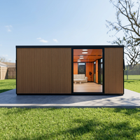 Casa Contenedor de Vidrio de Doble Ala, Expandible, Precio de Fábrica, Dormitorios, Villa Prefabricada, Espacio Auxiliar para Patio Trasero