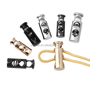 Bouchon d'extrémité en métal de haute qualité cordon extrémités de corde serrures Clips de lanière serrure d'extrémité de cordon sans nickel pour accessoire de cordons de vêtement - Product Image 5