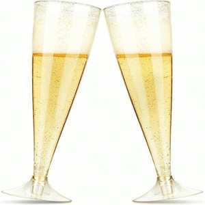 Verres à <span class=keywords><strong>champagne</strong></span> et mimosa en plastique jetables transparents pour mariage nouvel an et fête de noël grillage vin Cocktail tasses de service - Product Image 1