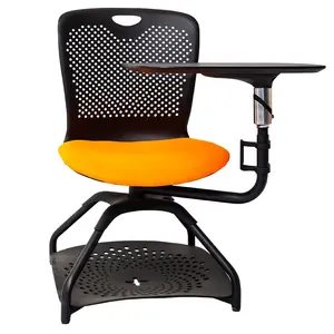 360 pivotant bloc-notes accoudoir roue en plastique formation chaise mobilier scolaire luxe étudiant formation chaises d'école