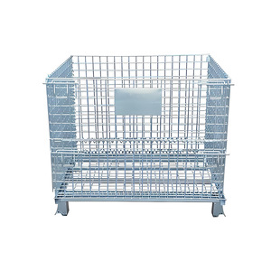 Úc specificationl kim loại có thể gập lại stillage lồng kho cửa hàng Heavy Duty thép Pallet lồng có thể gập lại cứng nhắc <span class=keywords><strong>container</strong></span> - Product Image 6