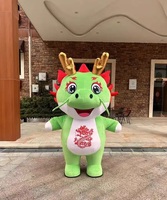 Costume de mascotte de dragon d'animal gonflable en peluche de dragon de nouvel an chinois professionnel personnalisé pour des activités de célébration