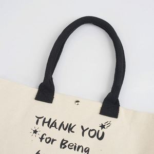 Bolsa de Mano de Lona de Algodón Grueso de Alta Calidad, Perfecta para Compras, con Amplio Espacio para Personalizar con su Marca - Product Image 3