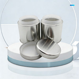 Nouvelles boîtes rondes en métal vides pour le thé, avec insert en plastique de qualité alimentaire, couvercles à visser résistants aux enfants, pour l'emballage de fleurs séchées - Product Image 1