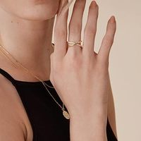 Bague X en or 14K | Bague croisée CZ en diamant simulé pour femme
