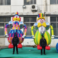 D'attractions mobile marionnette mignon gonflable clown marionnette costumes à vendre