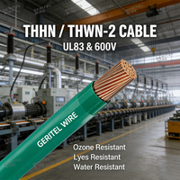 Cable eléctrico UL, tamaño de cable AWG 4 6 8 10 12 14, cobre trenzado, nailon eléctrico, THHN/THWN/, Cable de construcción