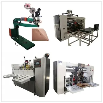 ماكينة تدباس الصناديق المموجة شبه الأوتوماتيكية للبيع من المصنع الصيني مباشرة ، ماكينة صناعة غرز الورق المقوى