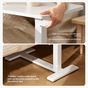 HD Mobile Height <b>Adjustable</b> Bedside Desk Rolling Sofa Side Laptop <b>Table</b> Lazy Study Office <b>Table</b> With Wheels - Product Image 5