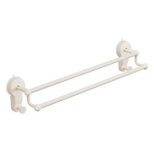 Porte-serviettes de salle de bain Bluevine à fixation par ventouse, double couche, en acier au carbone et ABS, design minimaliste, capacité de charge de 30 kg - Product Image 4