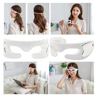 Masque oculaire LED portable 77g avec logo personnalisé, masseur oculaire pour usage domestique, rechargeable, lumière rouge vibrante, soin des yeux, appareil de massage LED, appareil de beauté