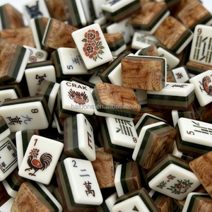 Set di Mahjong Americano di Lusso HaloOne a 4 Strati Verde Cipresso, 160 Tessere, Design Moderno con Venature del Legno, Acrilico Durevole per Giochi di Scacchi - Product Image 6