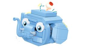 Montessori, 151-181 Uds., Mini bloques de construcción de animales de dibujos animados, escala <span class=keywords><strong>1</strong></span>:24, juguete educativo DIY, modelo de plástico, Torre apilable - Product Image 2