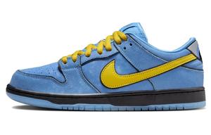 Nike SB Dunk Low Powerpuff Girls Bubbles สีฟ้าสีเหลืองรองเท้าสเก็ตผู้หญิงลำลองฤดูใบไม้ผลิผ้าใบผูกเชือกรองเท้าหัวกลมพื้นรองเท้ายาง - Product Image 1
