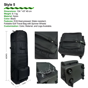 Dericsson <b>Golf</b> Travel Case Custom <b>Golf</b> Travel Bag Hard Case with Wheels Retractable Legs Airline Check-in Protective <b>Golf</b> Bag - Product Image 6