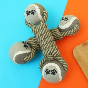 Factory Direct Eco-Friendly Durable Cotton Rope Tennis <b>Ball</b> Chew Toys for Aggressive Chewers-Interactive Indoor/Outdoor <b>Dog</b> Play - Product Image 4