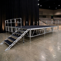 Scène mobile en aluminium réglable de 2 m pour festival de musique, utilisation intérieure et extérieure, robuste