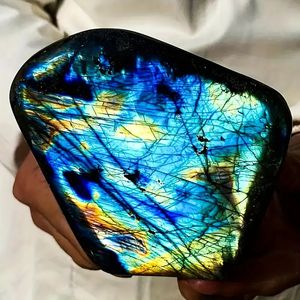 Labradorite arc-en-ciel de haute qualité en gros, cristal de guérison de forme libre, sable de labradorite arc-en-ciel pour la décoration - Product Image 2